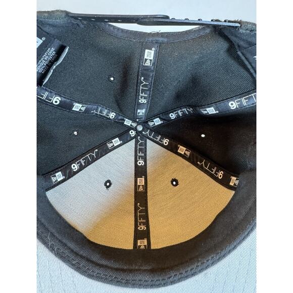 Toronto Raptors Baseball Cap Hat Black Snap Back New Era - Picture 7 of 10